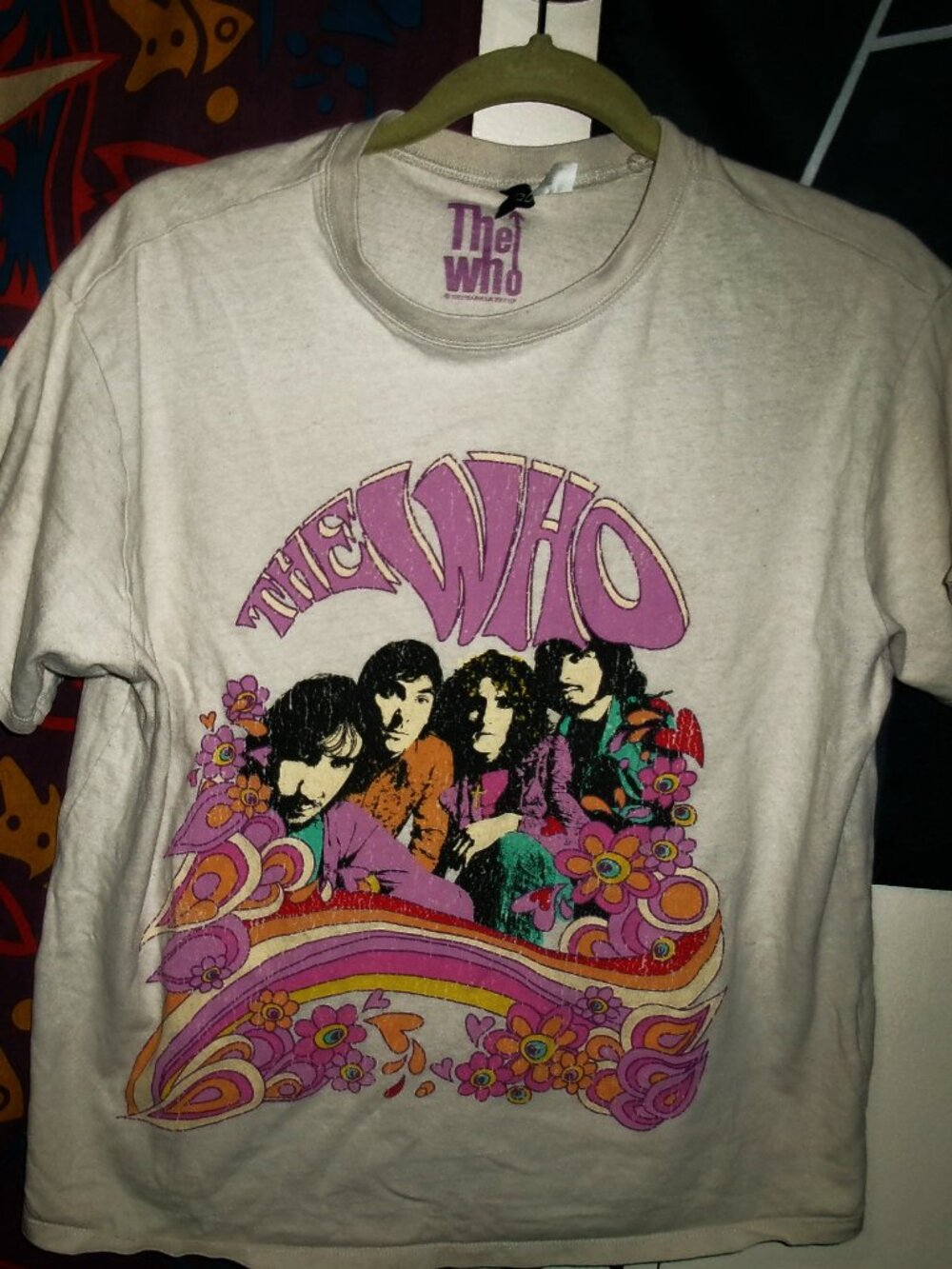 the who official women S psychedelic distressed tee - roger pete keith ox rock